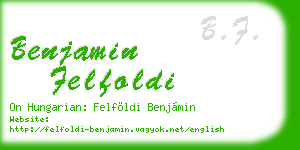 benjamin felfoldi business card